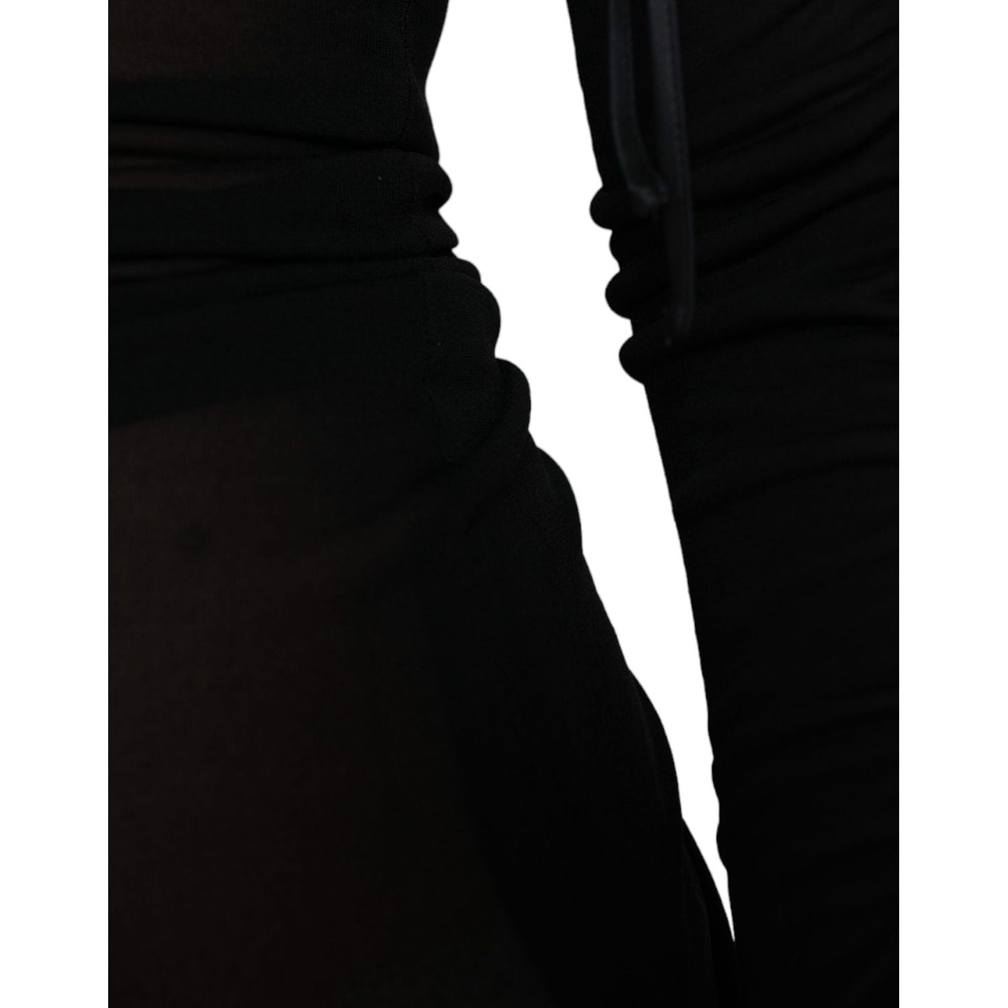 Dolce & Gabbana Black Sheer Bodycon Sheath Midi Dress DR281057-38