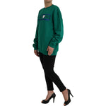 Philippe Model Green Cotton Logo Print Long Sleeves Pullover Sweater TSH83274-XL