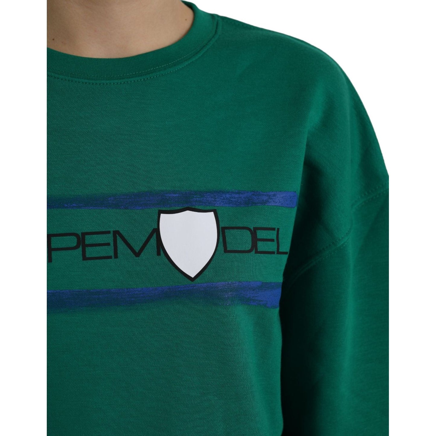 Philippe Model Green Cotton Logo Print Long Sleeves Pullover Sweater TSH83274-XL