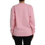 Philippe Model Pink Cotton Logo Print Long Sleeves Pullover Sweater TSH83285-M