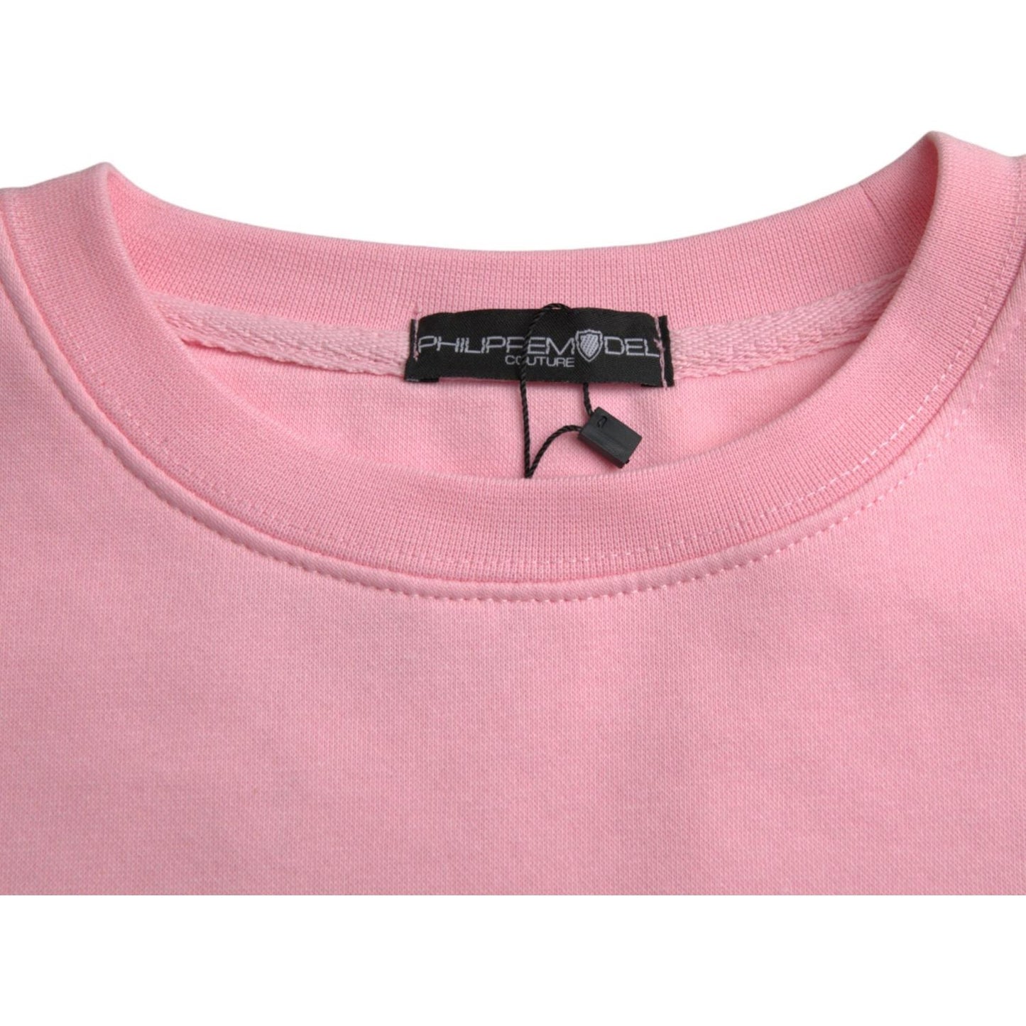 Philippe Model Pink Cotton Logo Long Sleeves Pullover Sweater TSH83295-XL