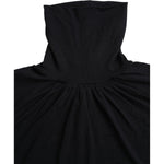 Costume National Black Turtleneck Viscose Short Sleeve Top TSH84147-S