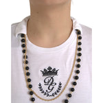 Dolce & Gabbana White Cotton Necklace Short Sleeves T-shirt TSH84876-38