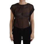 Dolce & Gabbana Black Mesh Transparent Blouse Pullover Top TSH84005-40
