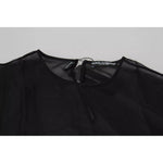 Dolce & Gabbana Black Mesh Transparent Blouse Pullover Top TSH84005-40