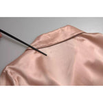 Dolce & Gabbana Pink Silk Long Sleeves Logo Pajama Blouse Top TSH84343-42