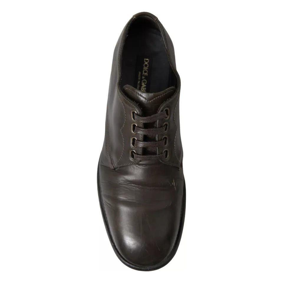 Dolce & Gabbana Green Leather Mens Formal Dress Shoes MV5131-39