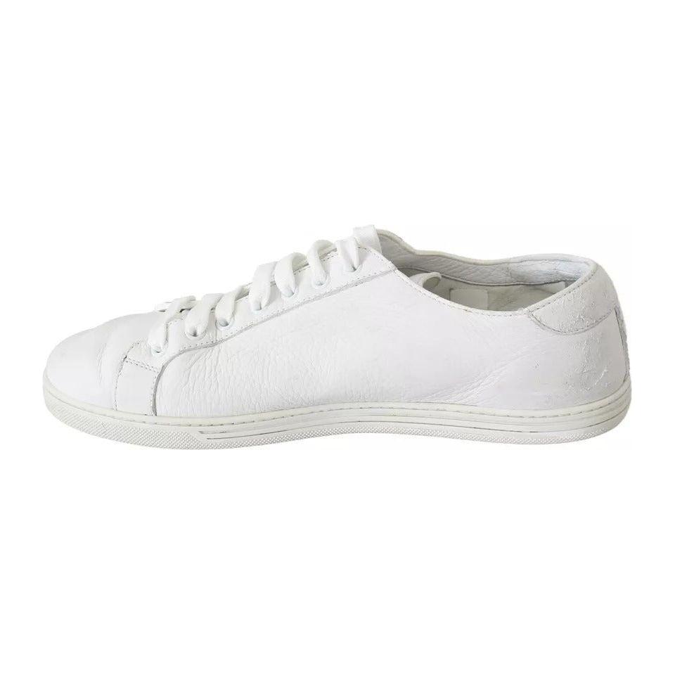 Dolce & Gabbana White Saint Tropez Lace Up Men Sneakers Men Shoes MV3593-44