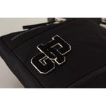 Dolce & Gabbana Black Nylon Leather DG Logo Patch Messenger Cross Body Bag VAS12730