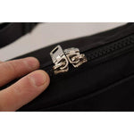 Dolce & Gabbana Black Nylon Leather DG Logo Patch Messenger Cross Body Bag VAS12730