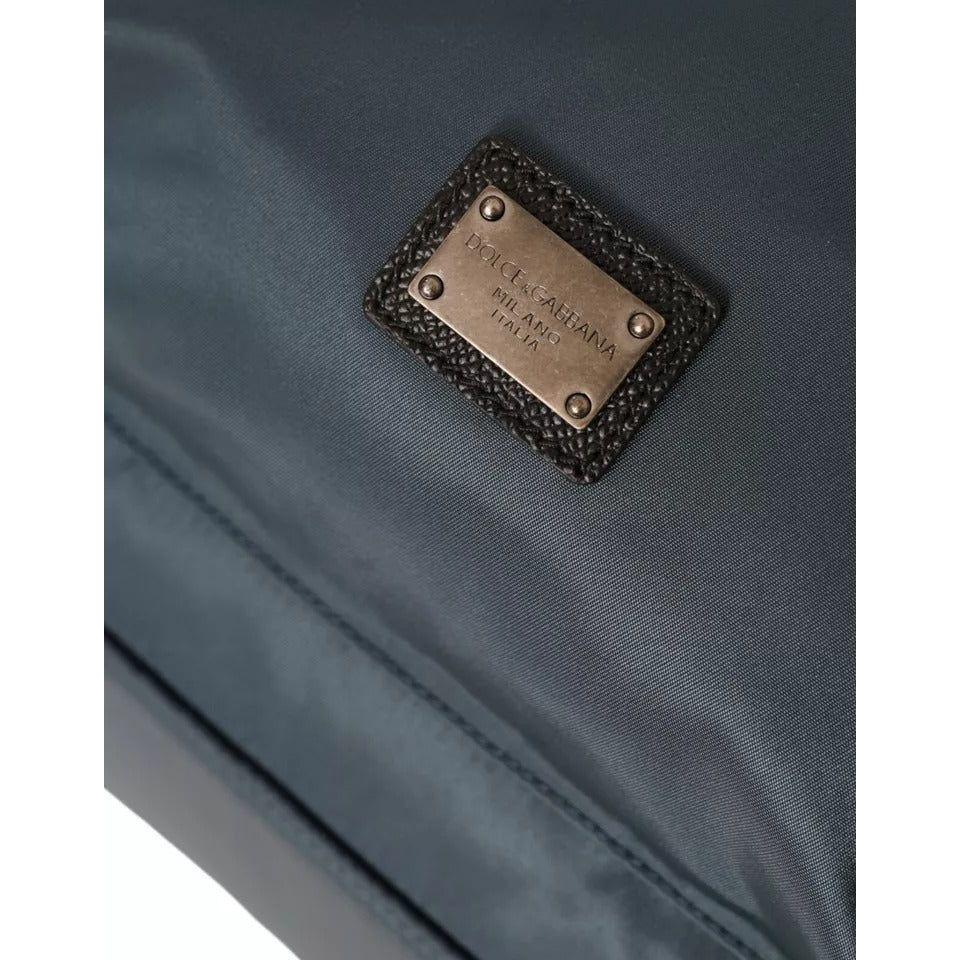 Dolce & Gabbana Blue Nylon #DGFamily Patch Men Backpack Bag BAG1428
