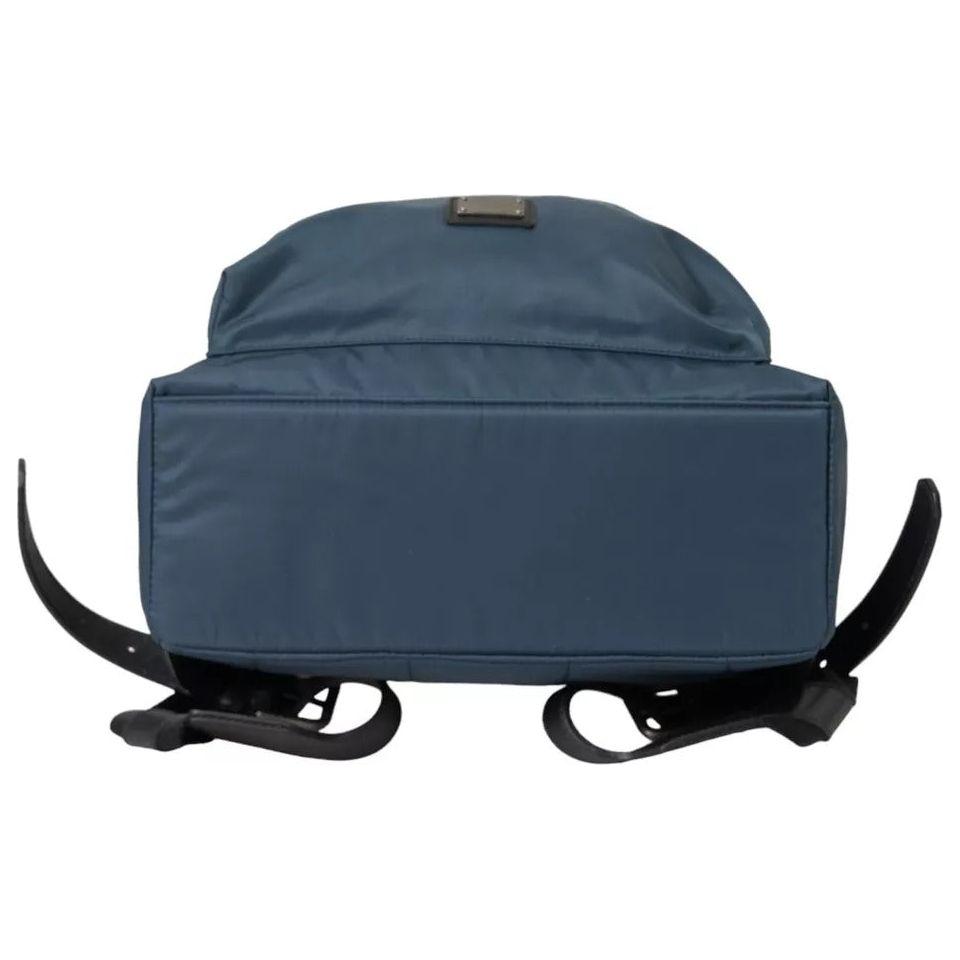 Dolce & Gabbana Blue Nylon #DGFamily Patch Men Backpack Bag BAG1428