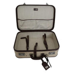 Dolce & Gabbana Brown Beige Leather Mens Travel Suitcase Luggage Bag VAS12339