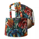 Dolce & Gabbana Multicolor Carretto Fabric Wide Waist Belt WMB352-85