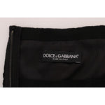 Dolce & Gabbana Black Floral Cutout Lace A-Line Skirt SKI1041-1