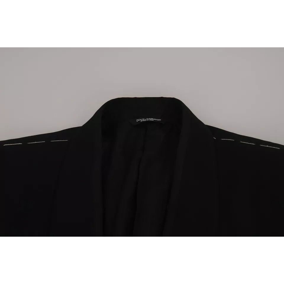 Dolce & Gabbana Black Single Breasted Formal Coat Blazer KOS1621-52