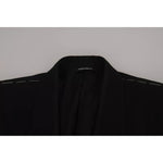 Dolce & Gabbana Black Single Breasted Formal Coat Blazer KOS1621-52