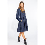 Love Moschino Elegant Dark Blue Denim Flare Dress LO-10220-IT40|S