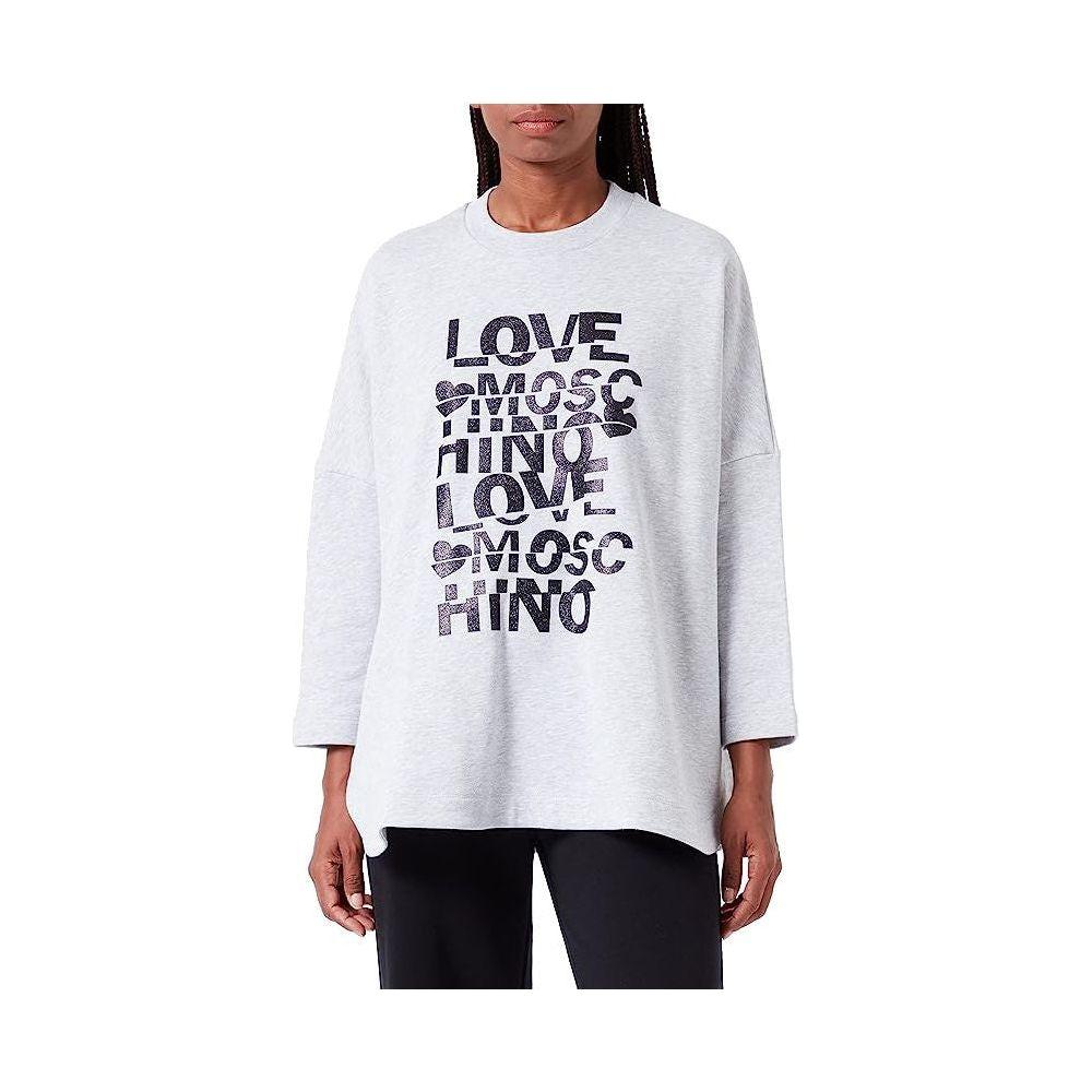 Love Moschino Gray Cotton Women Sweatshirt LO-10218-S
