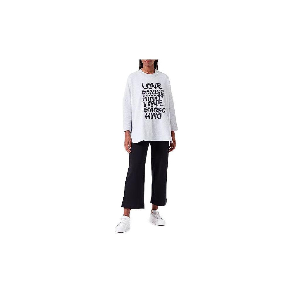 Love Moschino Gray Cotton Women Sweatshirt LO-10218-S