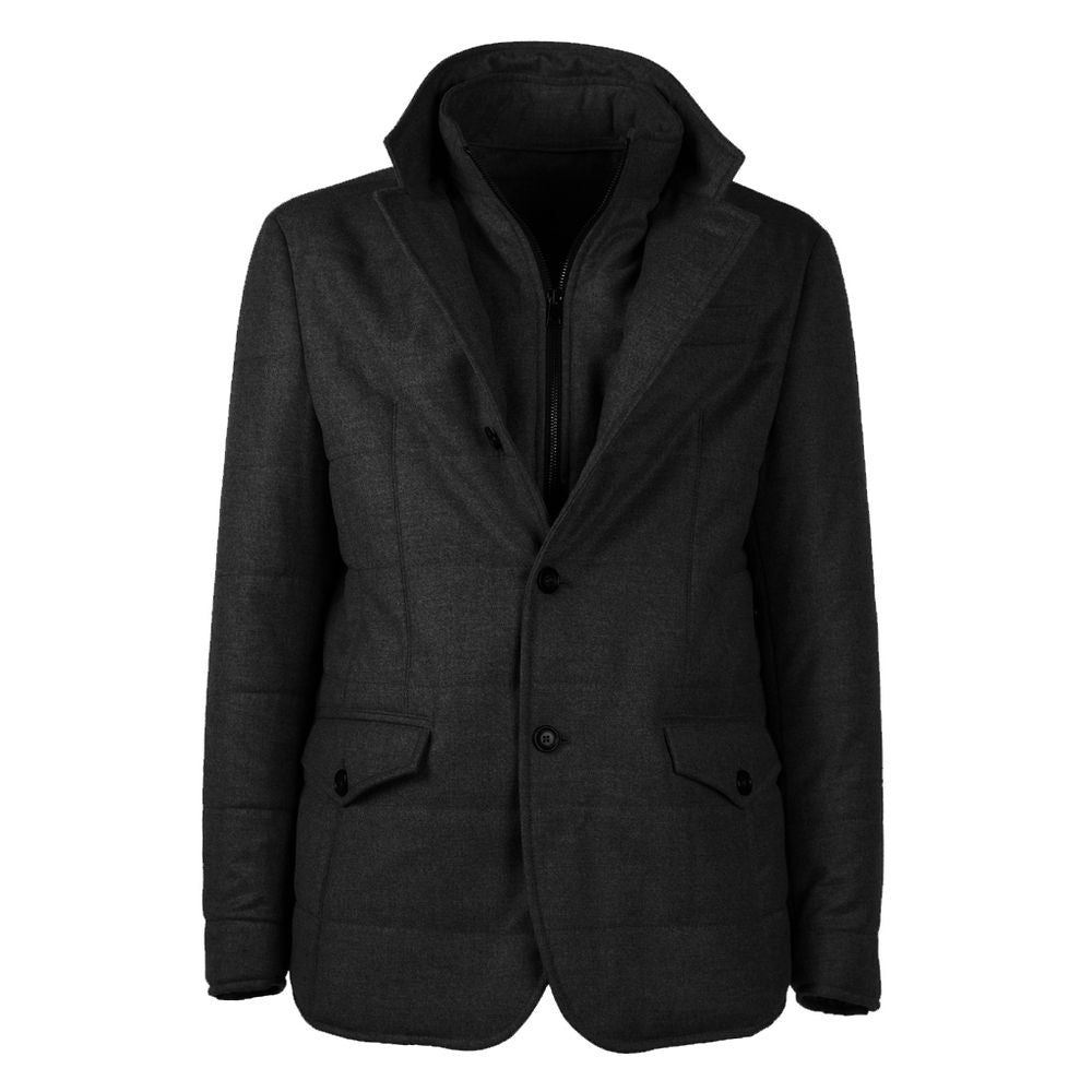 Made in Italy Elegant Wool-Cashmere Men's Coat LO-7850-IT46 | S