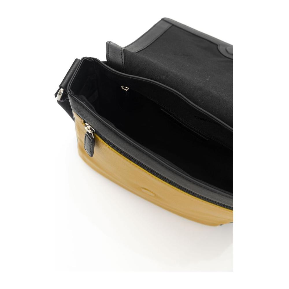 Cerruti 1881 Yellow Leather Women Crossbody Bag CE-22955