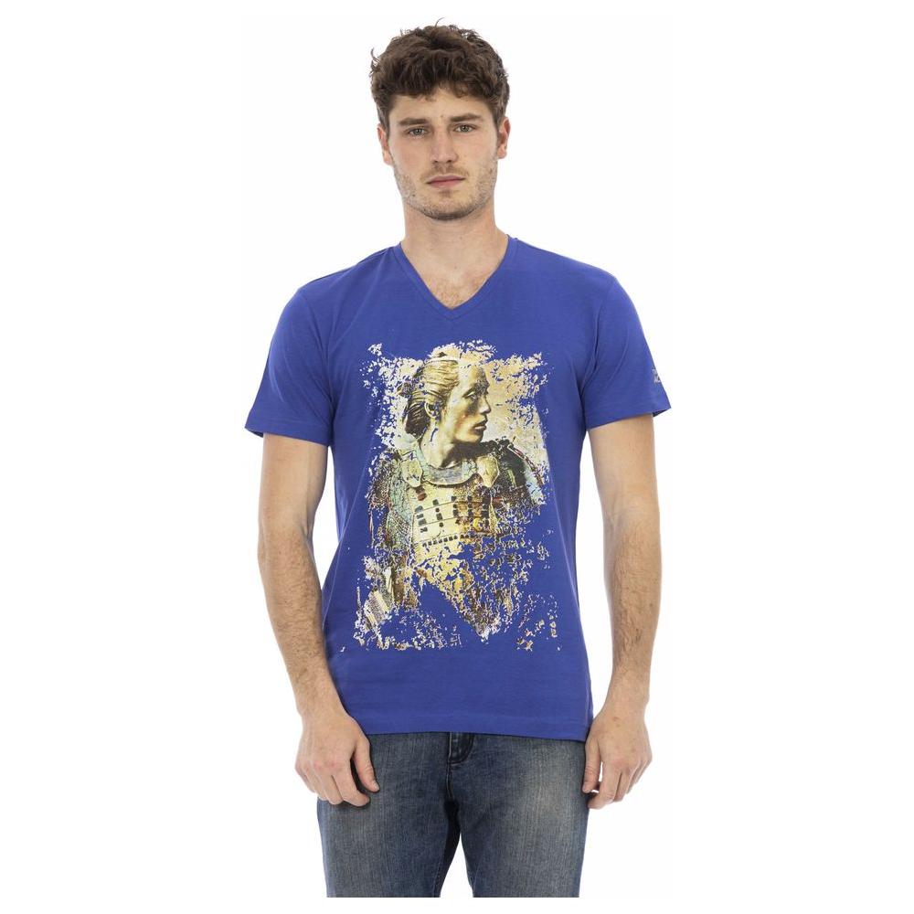 Trussardi Action Blue Cotton Men T-Shirt TR-22838-S