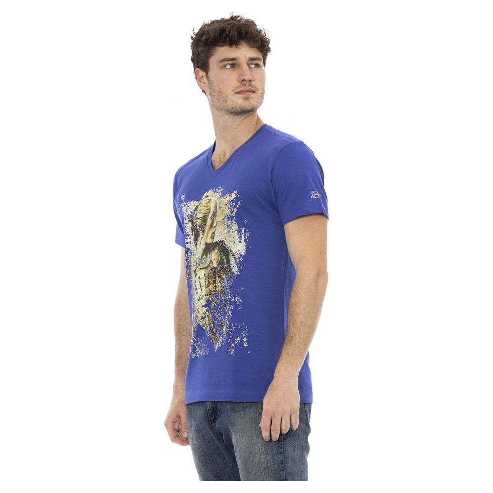 Trussardi Action Blue Cotton Men T-Shirt TR-22838-S