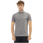 Baldinini Trend Gray Cotton Men Polo BA-23740-M
