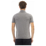 Baldinini Trend Gray Cotton Men Polo BA-23740-M