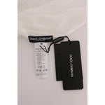 Dolce & Gabbana White Daisy Applique Silk Shirt TSH1440-1