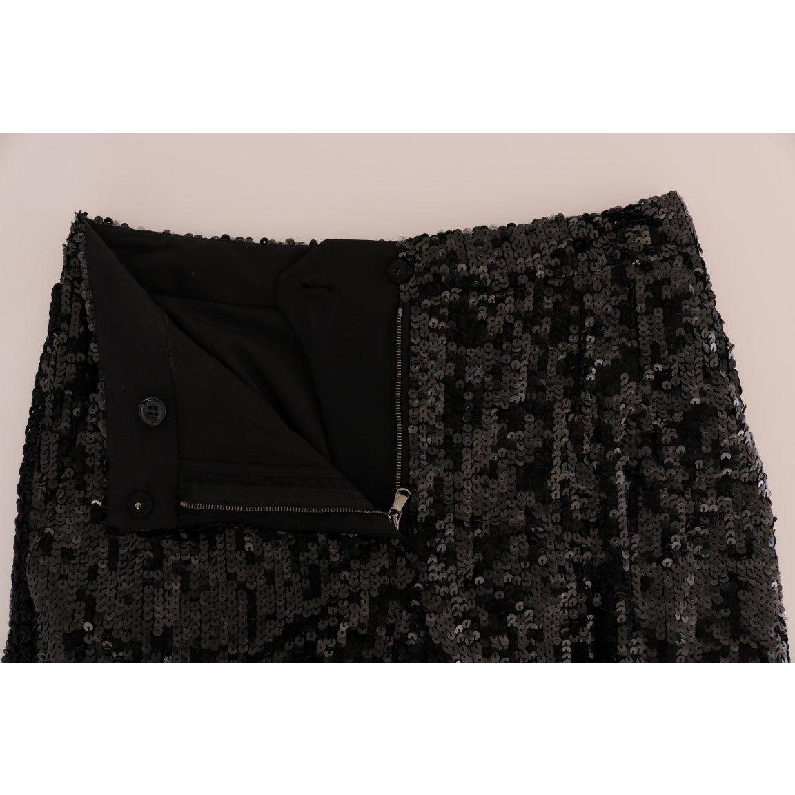 Dolce & Gabbana Black Sequined Fashion Shorts BYX1101-1