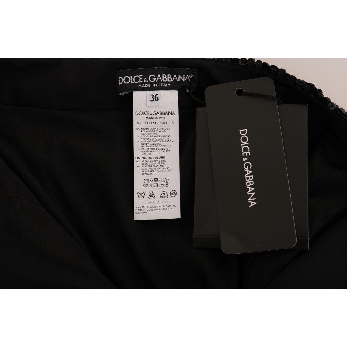 Dolce & Gabbana Black Sequined Fashion Shorts BYX1101-1