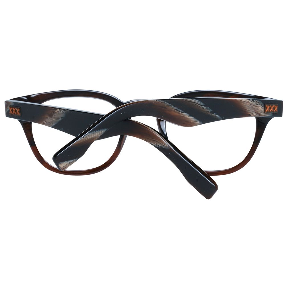 Ermenegildo Zegna Brown Men Glasses Frame
