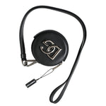 Dolce & Gabbana Black Round Leather DG Logo Coin Purse Lanyard Wallet SMY10334