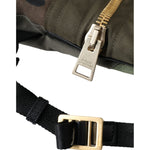 Dolce & Gabbana Military Green Patchwork Rucksack Backpack Bag