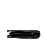 Dolce & Gabbana Black Leather Logo Patch Zip Around Continental Wallet BAG1511