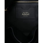 Dolce & Gabbana Black Leather JUNGLE Quilted Shopping Tote Bag BAG1492