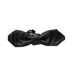 Dolce & Gabbana Black Satin Silk Adjustable Neck Men Bow Tie FT3932