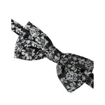 Dolce & Gabbana Black Floral Silk Adjustable Neck Men Bow Tie FT3943