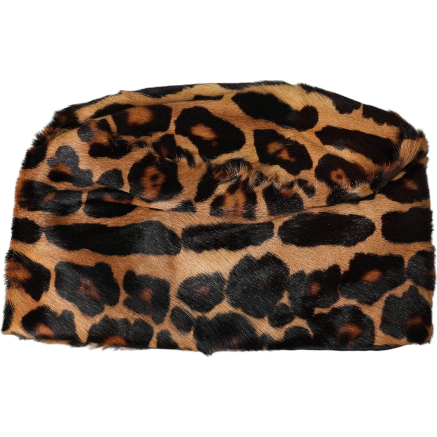 Dolce & Gabbana Brown Leopard Fur Women Bucket Hat HAT9555-58