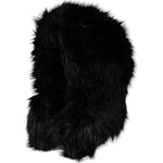 Dolce & Gabbana Black Faux Fur Whole Head Wrap Hat HAT9569-57