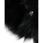 Dolce & Gabbana Black Faux Fur Whole Head Wrap Hat HAT9569-57