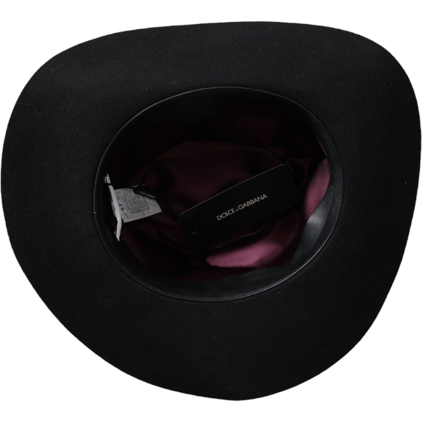 Dolce & Gabbana Black Rabbit Fedora Trilby Women Hat HAT9635-57