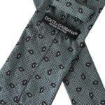 Dolce & Gabbana Green 100% Silk Patterned Adjustable Men Tie KRA3301