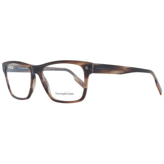 Ermenegildo Zegna Brown Men Glasses Frame