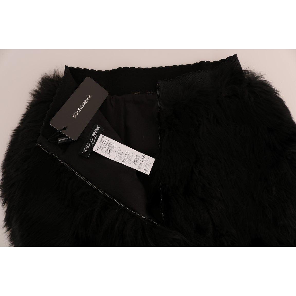 Dolce & Gabbana Black Mink Nutria Fur Mini Hot Pants SKI1096-1