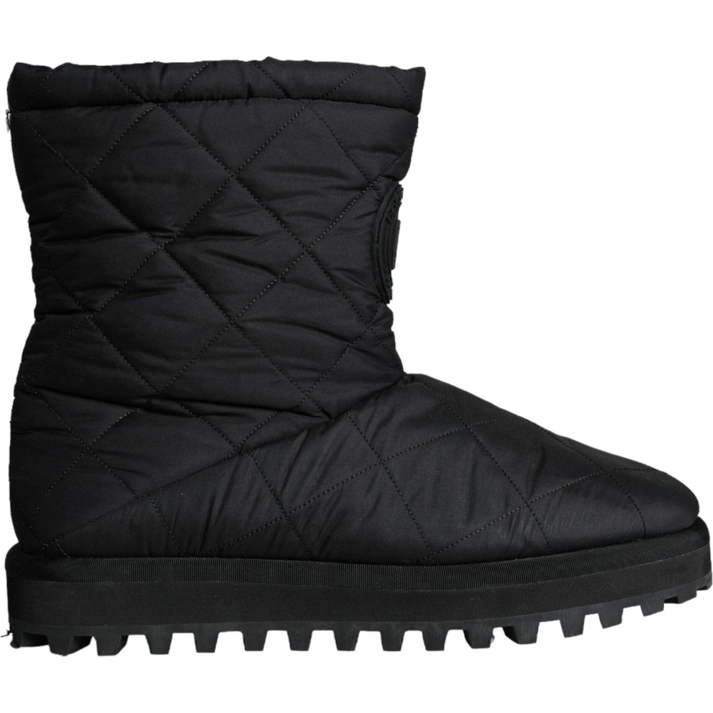 Dolce & Gabbana Black Nylon Padded Mid Calf Men Boots Shoes MV5840-44