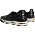 Dolce & Gabbana Black Leather Loafers Slippers Casual Shoes MV5919-39