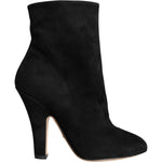 Dolce & Gabbana Black Suede Leather Mid Calf Boots Shoes LA11271-36